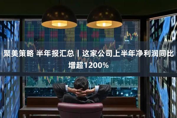 聚美策略 半年报汇总丨这家公司上半年净利润同比增超1200%