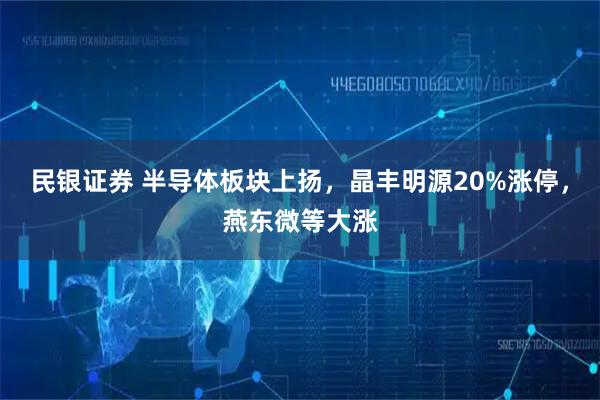 民银证券 半导体板块上扬,晶丰明源20%涨停,燕东微等大涨